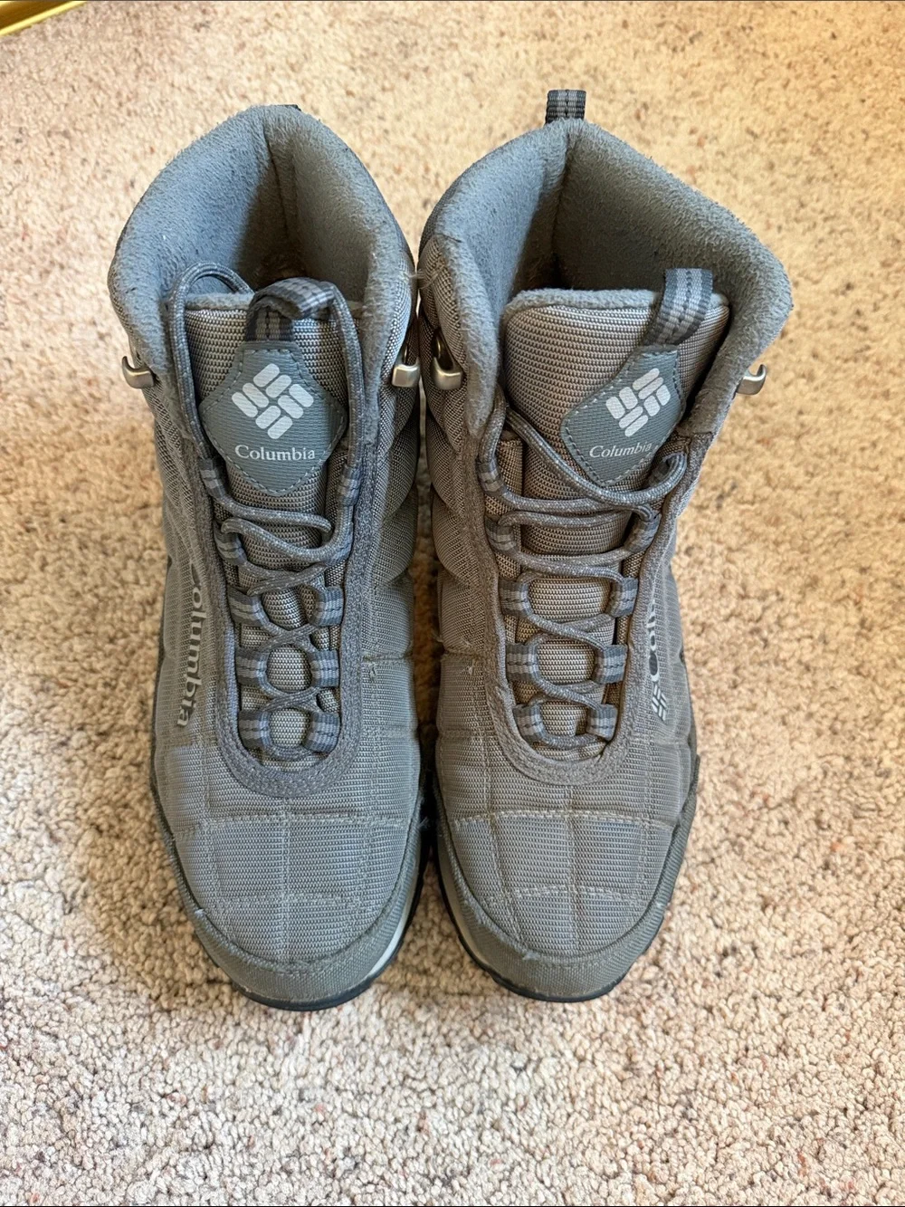 Columbia Men’s Gray Lace-Up Waterproof Hiking Boots